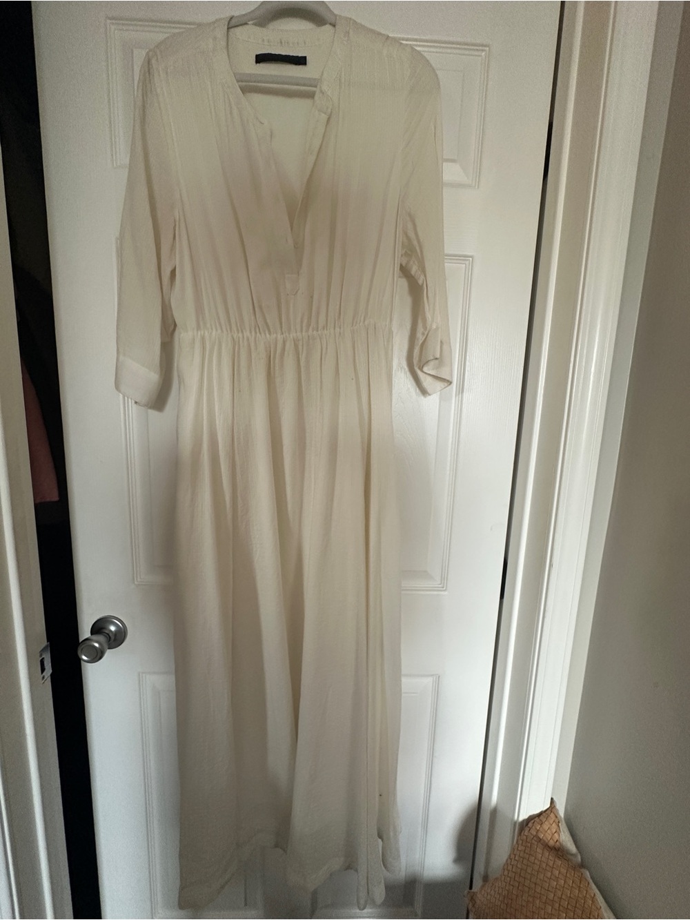 Jenni Kayne Cream Long Sleeve Maxi Dress